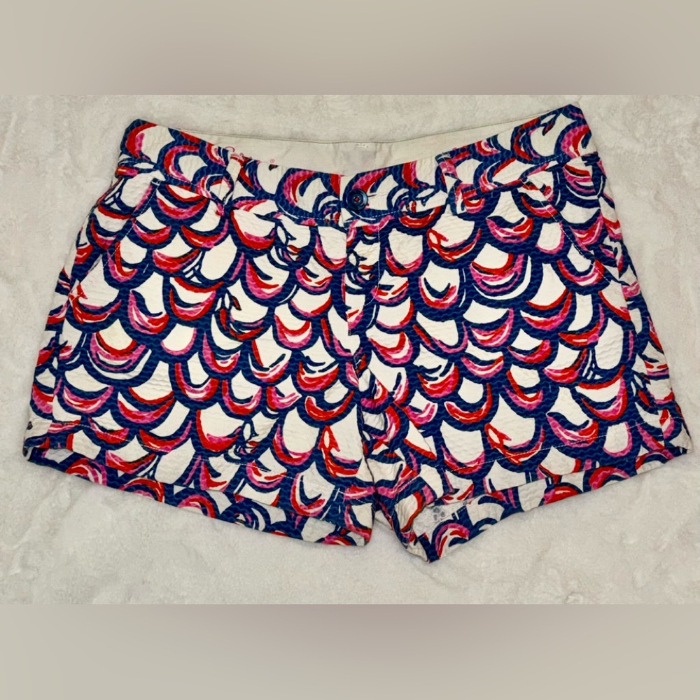 Lilly Pulitzer Callahan Shorts Resort White Gillty-Sz10-EUC
